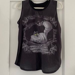 Alice in Wonderland black muscle tee